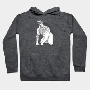 Human muscle pup Hoodie